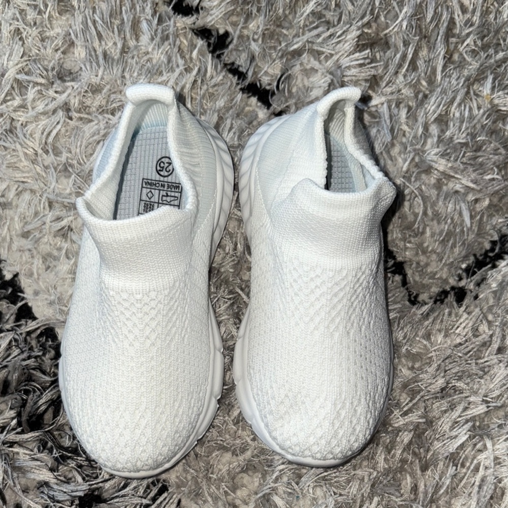 White Slip-On Sneakers